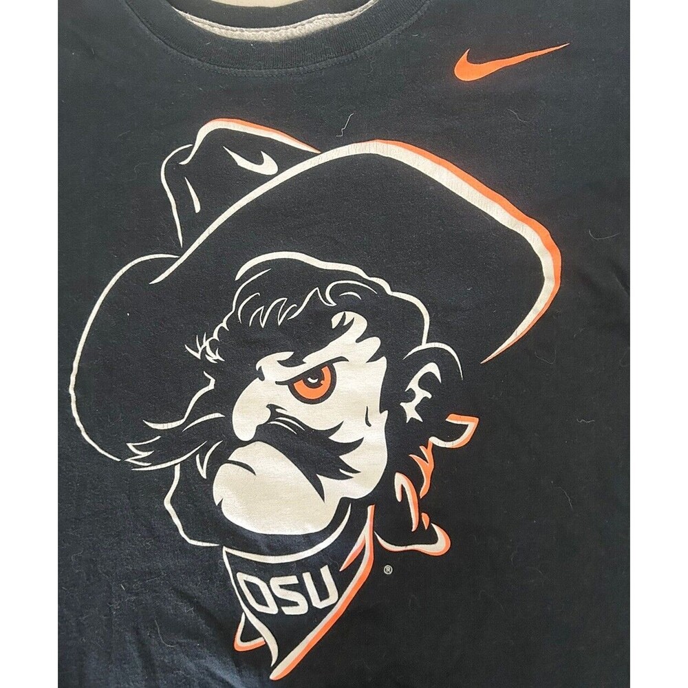 Oklahoma State Cowboys Men's Nike T-Shirt Lacrosse Team Logo Black Size M - Picture 3 of 7